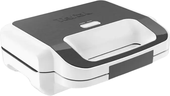 Сэндвичница и вафельница Tefal Snack XL SW701110, 850 Вт, съемные антипригарные панели (2 комплекта), индикаторы питания и готовности, белый/черный