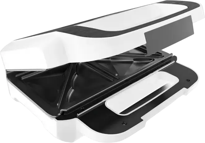 Сэндвичница и вафельница Tefal Snack XL SW701110, 850 Вт, съемные антипригарные панели (2 комплекта), индикаторы питания и готовности, белый/черный