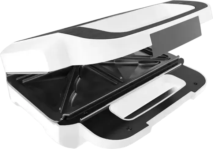 Сэндвичница и вафельница Tefal Snack XL SW701110, 850 Вт, съемные антипригарные панели (2 комплекта), индикаторы питания и готовности, белый/черный