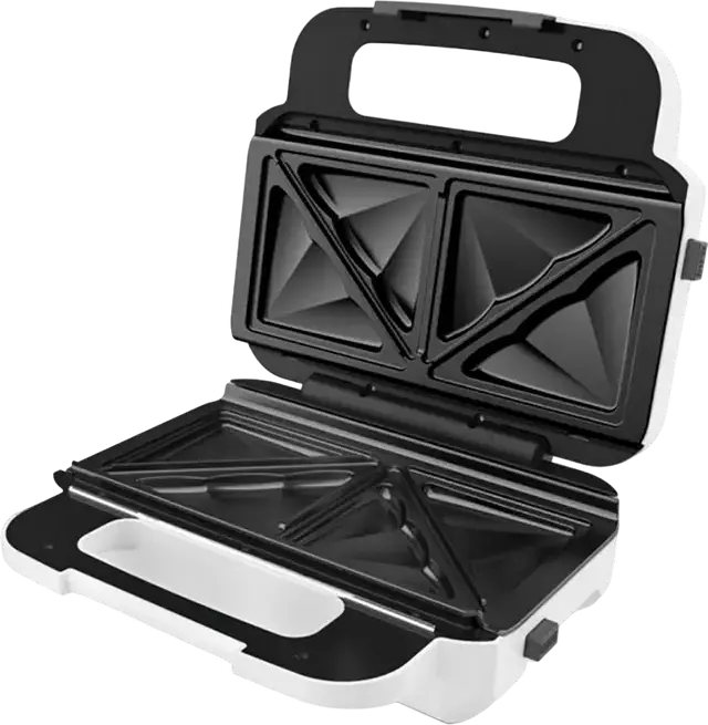 Сэндвичница и вафельница Tefal Snack XL SW701110, 850 Вт, съемные антипригарные панели (2 комплекта), индикаторы питания и готовности, белый/черный