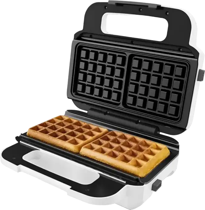 Сэндвичница и вафельница Tefal Snack XL SW701110, 850 Вт, съемные антипригарные панели (2 комплекта), индикаторы питания и готовности, белый/черный