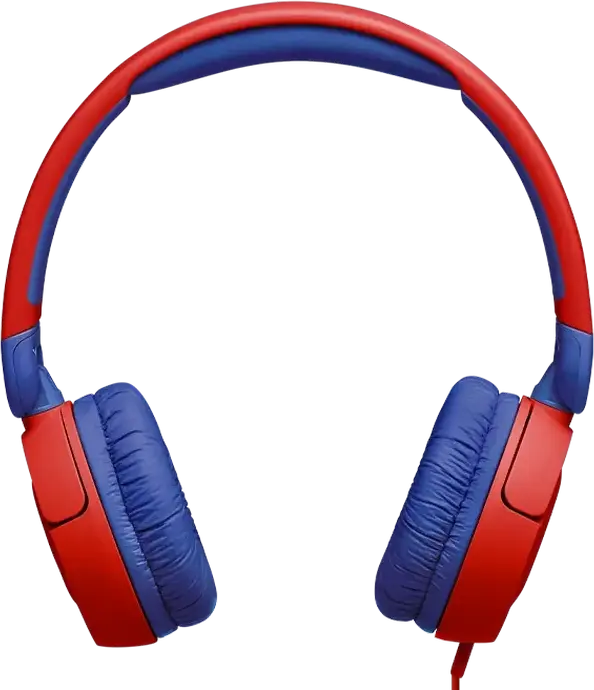 Проводные накладные наушники для детей JBL JR310, ограничение громкости 85 дБ, разъем 3.5 мм, встроенный микрофон и пульт, антизапутывающийся кабель