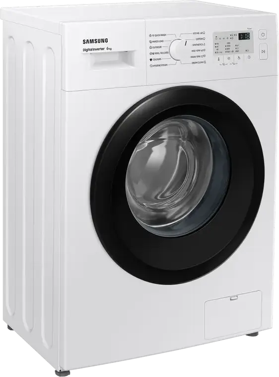 Mașină de spălat rufe cu încărcare frontală Samsung WW60A3120BH/LE, 6 kg, 1200 RPM, Digital Inverter, Hygiene Steam, Drum Clean, Display LED, Alb/Negru