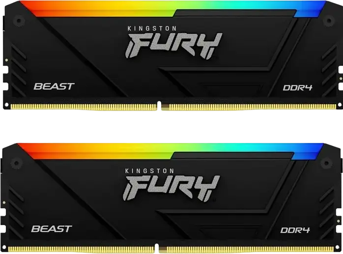 Memorie RAM Kingston FURY Beast RGB, DDR4 SDRAM, 3200 MHz, 64GB, KF432C16BB2AK2/64