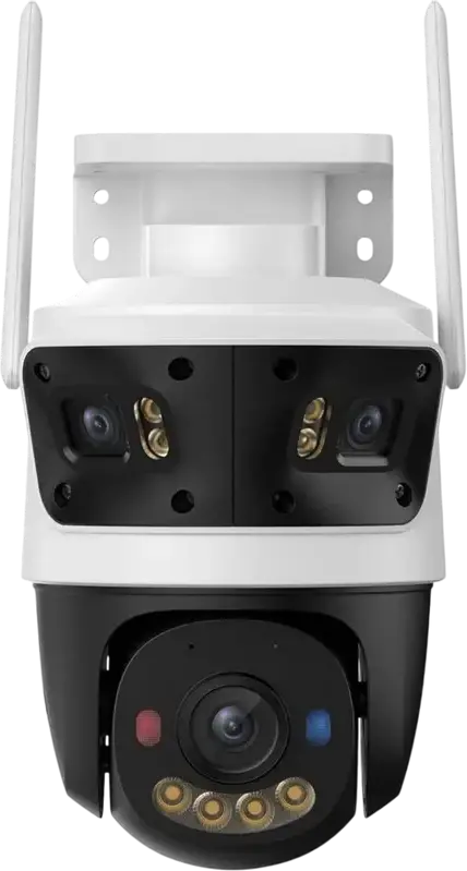 Cameră de Supraveghere IMOU Cruiser Triple IPC-S7UP-11M0WED 11MP cu Triplu Obiectiv, Acoperire PT 360°, Vedere Nocturnă Hibridă 30m, IP66, Audio Bidirecțional