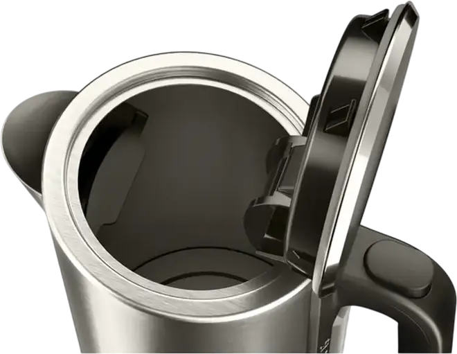Braun WK 5205 Electric Kettle, 1.7L, 2200W, Stainless Steel, 5 Temperature Settings (40-100°C), Keep Warm Function, Anti-calc Filter, Grey/Black