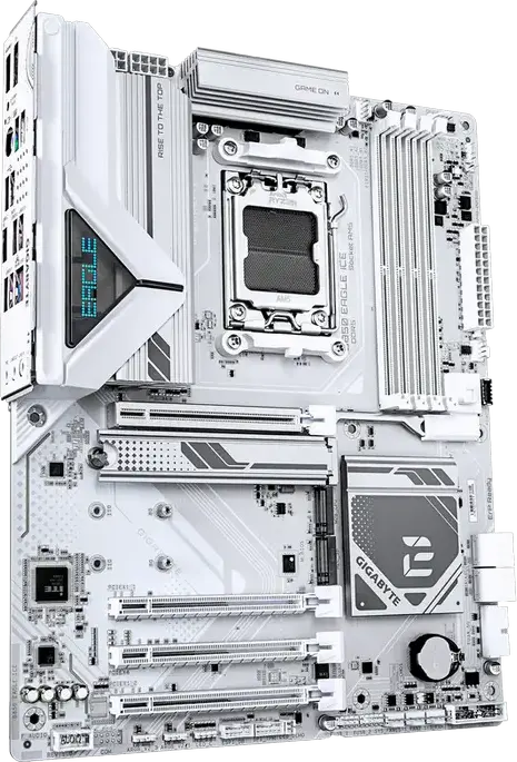 Placa de baza Gigabyte B850 EAGLE ICE ATX - Socket AMD AM5, Chipset B850, DDR5 pana la 8200MHz (OC), M.2 PCIe 5.0, LAN 2.5GbE, Suport Ryzen 7000/8000/9000