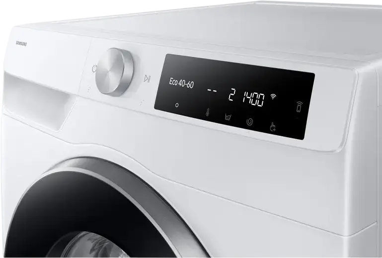 Samsung WW11DG6B25LEU4 AI Series 6000 Front-Loading Washing Machine, 11kg, 1400rpm, Energy Class A, AI Ecobubble, SpaceMax, SmartThings WiFi, White