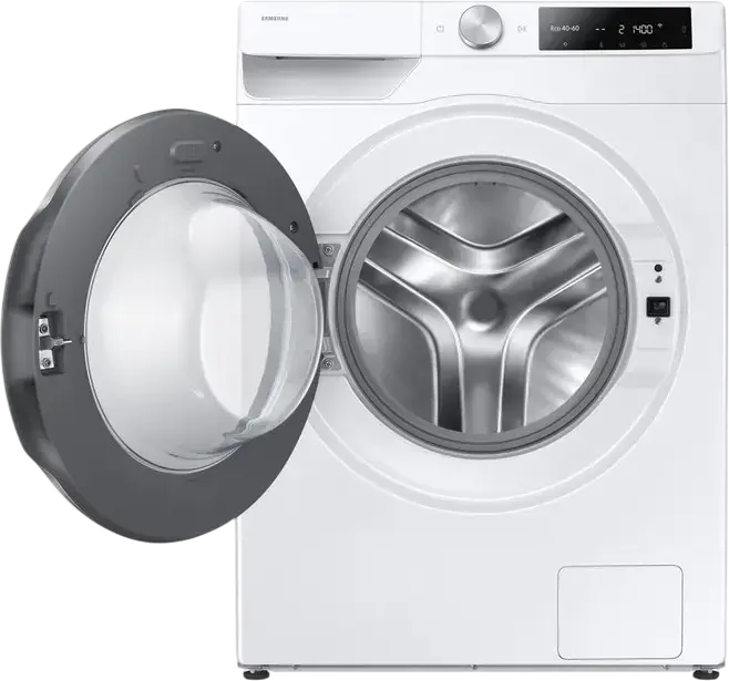 Samsung WW11DG6B25LEU4 AI Series 6000 Front-Loading Washing Machine, 11kg, 1400rpm, Energy Class A, AI Ecobubble, SpaceMax, SmartThings WiFi, White