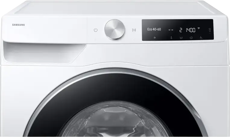 Samsung WW11DG6B25LEU4 AI Series 6000 Front-Loading Washing Machine, 11kg, 1400rpm, Energy Class A, AI Ecobubble, SpaceMax, SmartThings WiFi, White