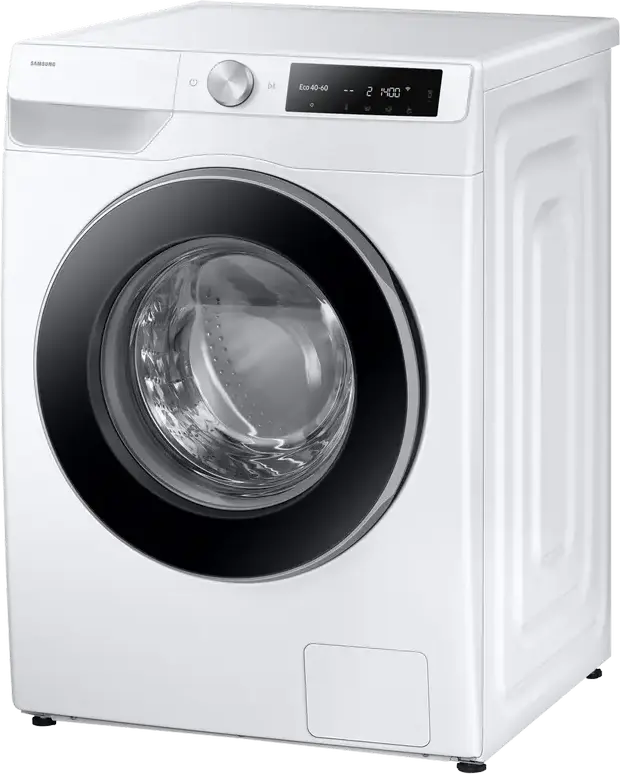 Samsung WW11DG6B25LEU4 AI Series 6000 Front-Loading Washing Machine, 11kg, 1400rpm, Energy Class A, AI Ecobubble, SpaceMax, SmartThings WiFi, White