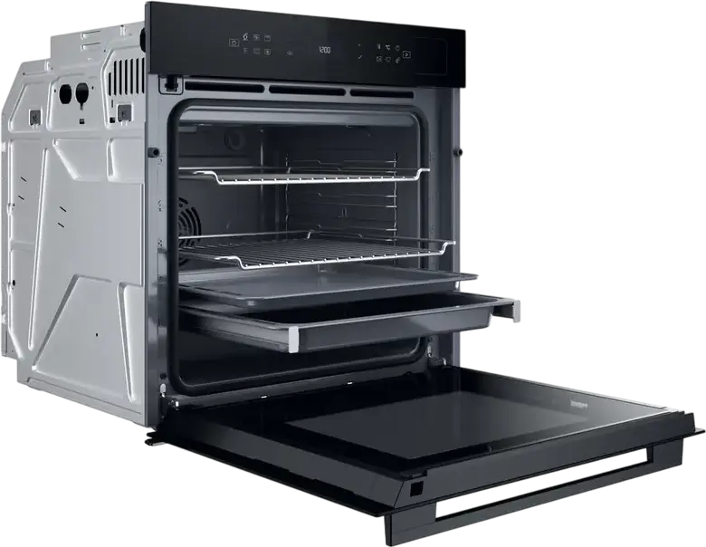 Встраиваемый электрический духовой шкаф Whirlpool WOI7A8PT1SB, объем 73 л, пиролитическая и гидролитическая очистка, класс A+++, сенсорное управление, черный