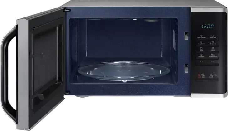 Cuptor cu Microunde si Grill Samsung MG23K3523AS/E2, Capacitate 23L, Putere 800W/1100W, Interior Ceramic, Otel Inoxidabil, Gri