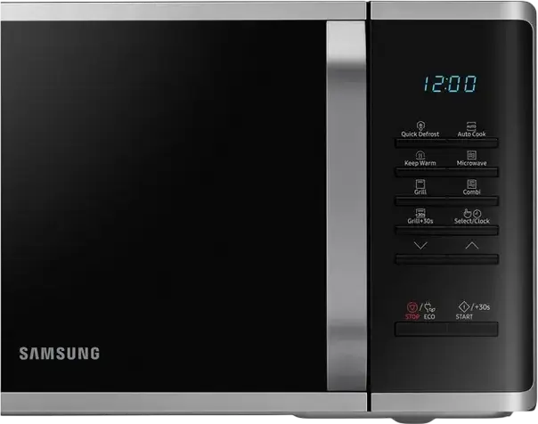 Cuptor cu Microunde si Grill Samsung MG23K3523AS/E2, Capacitate 23L, Putere 800W/1100W, Interior Ceramic, Otel Inoxidabil, Gri