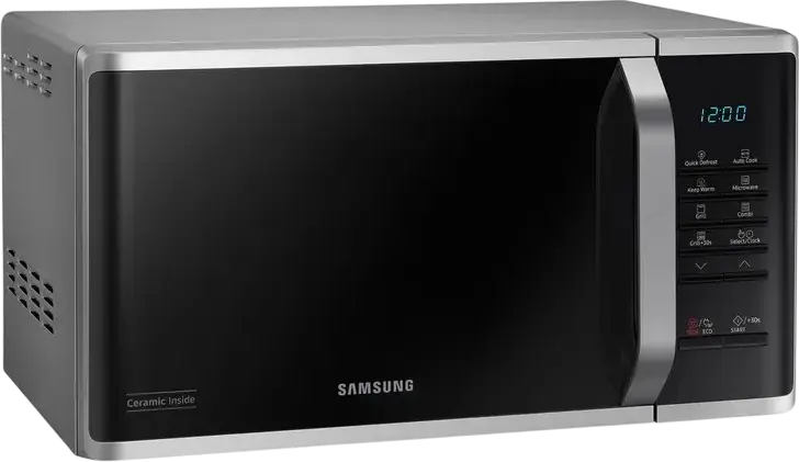Cuptor cu Microunde si Grill Samsung MG23K3523AS/E2, Capacitate 23L, Putere 800W/1100W, Interior Ceramic, Otel Inoxidabil, Gri