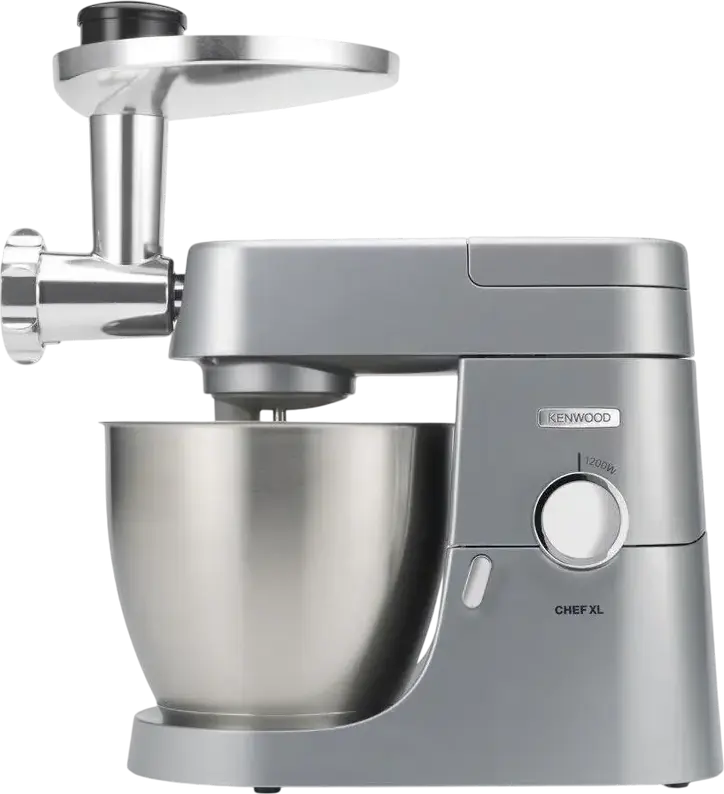 Kenwood Chef XL KVL4220S Planetary Kitchen Machine, 1200W, 6.7L Stainless Steel Bowl, Silver, with Blender, Meat Grinder, Citrus Press and Grater
