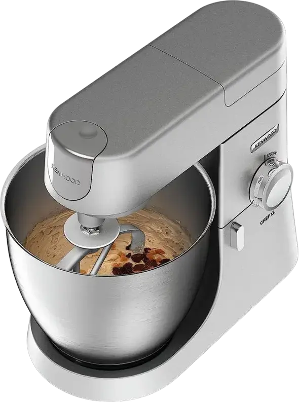 Kenwood Chef XL KVL4220S Planetary Kitchen Machine, 1200W, 6.7L Stainless Steel Bowl, Silver, with Blender, Meat Grinder, Citrus Press and Grater