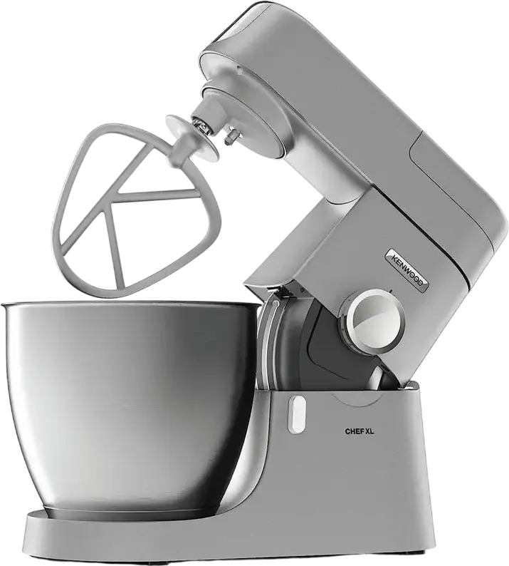 Kenwood Chef XL KVL4220S Planetary Kitchen Machine, 1200W, 6.7L Stainless Steel Bowl, Silver, with Blender, Meat Grinder, Citrus Press and Grater