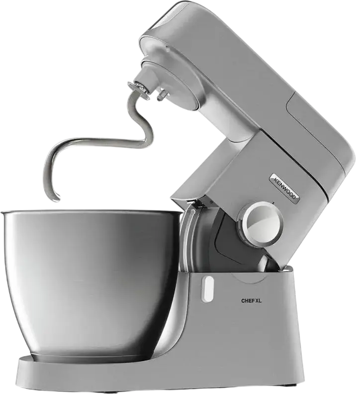 Kenwood Chef XL KVL4220S Planetary Kitchen Machine, 1200W, 6.7L Stainless Steel Bowl, Silver, with Blender, Meat Grinder, Citrus Press and Grater