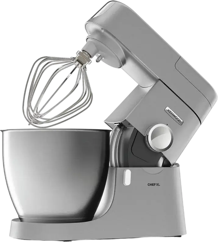 Kenwood Chef XL KVL4220S Planetary Kitchen Machine, 1200W, 6.7L Stainless Steel Bowl, Silver, with Blender, Meat Grinder, Citrus Press and Grater
