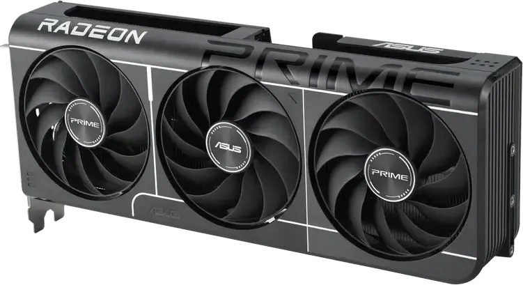 Видеокарта ASUS Prime Radeon RX 9060 XT, 16GB GDDR6, Navi 44, Boost до 3330 MHz, PCI Express 5.0, 3 вентилятора Axial-tech, PRIME-RX9060XT-O16G