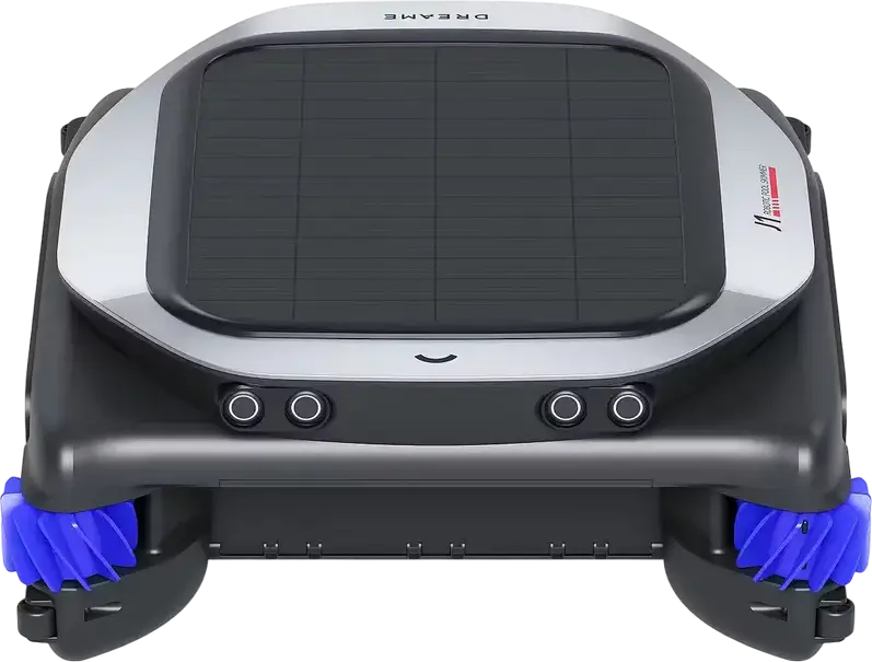 Dreame J1 Robotic Pool Surface Skimmer, Solar Powered 18W with 5000mAh Battery, PoolSense Technology, S-shaped Navigation, Waterline Scrubbing, App Control