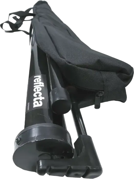 Geantă de transport Reflecta pentru ecrane de proiecție cu trepied, Poliester 600D, 2250 x 140 x 78 mm, Negru, Compatibilă cu AlphaLux, TwinLux, CrystalLine, SilverLine 180x180 cm (RCB180x180)