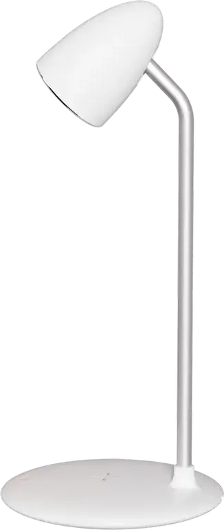 Lampa de birou LED Proove Modern, 10W, 36 diode, 3 nivele de luminozitate, 4000K Alb Cald, CRI: Alb, Incarcator Wireless 15W, USB Type-C, Plastic ABS, Alb
