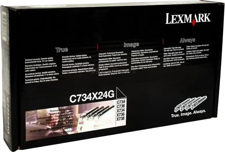 Set Unitati Fotoconductor Lexmark C734X24G pentru Imprimante Laser C734, C736, C746, C748, X734, X736, X738, X746, X748, Capacitate 20.000 Pagini per Unitate