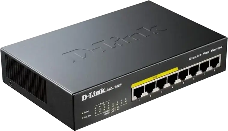 Comutator PoE D-Link DGS-1008P, 4x IEEE 802.3af