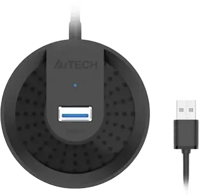 A4Tech HUB-30C USB 3.0 Hub, 4-Port Type-C Connector, 5120 Mbps Transfer Rate, Micro USB Power Input, LED Indicator, Black, for PC and Laptop