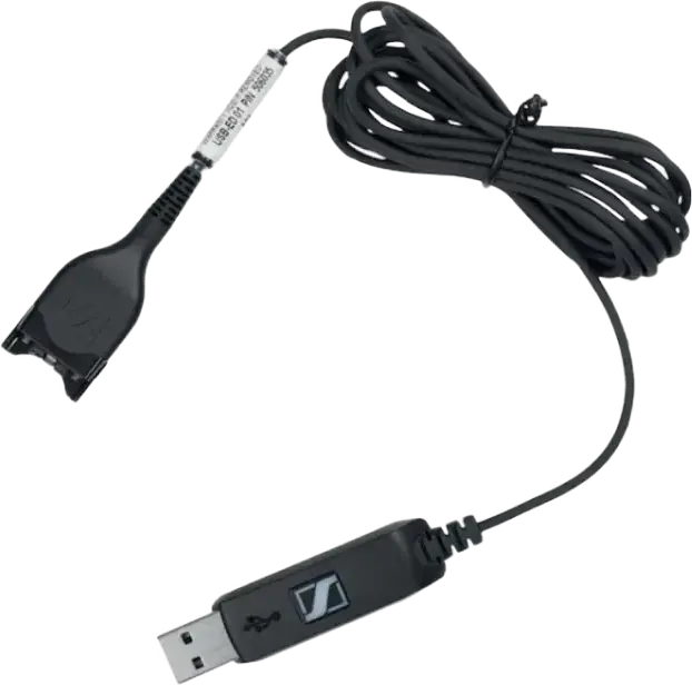 Cablu audio EPOS USB-ED 01, USB Type-A - ED (deconectare ușoară), Negru