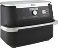 Ninja AF500EU Foodi FlexDrawer Air Fryer, 10.4L DualZone MegaZone with Removable Divider, 2470W, Non-stick Coating, 7 Cooking Functions, Black/Silver