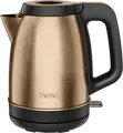 Tefal KI280G10 Coppertinto Electric Kettle, 1.7L Capacity, 2400W, Brushed Stainless Steel, Bronze/Copper, 360° Rotational Base, Anti-scale Filter