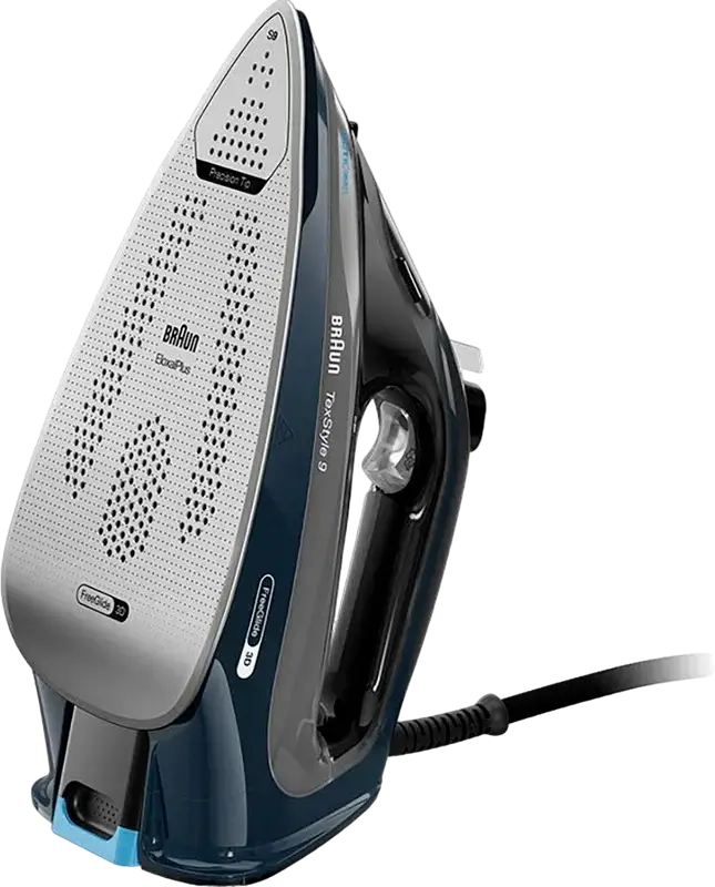 Fier de călcat cu abur Braun TexStyle 9 SI 9682 DB, 3200W, Talpă EloxalPlus, FreeGlide 3D, Sistem ActiClean Anti-calcar, Jet Abur 260g/min