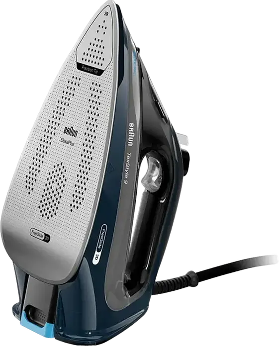 Fier de călcat cu abur Braun TexStyle 9 SI 9682 DB, 3200W, Talpă EloxalPlus, FreeGlide 3D, Sistem ActiClean Anti-calcar, Jet Abur 260g/min