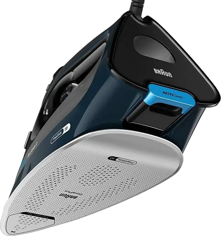 Fier de călcat cu abur Braun TexStyle 9 SI 9682 DB, 3200W, Talpă EloxalPlus, FreeGlide 3D, Sistem ActiClean Anti-calcar, Jet Abur 260g/min