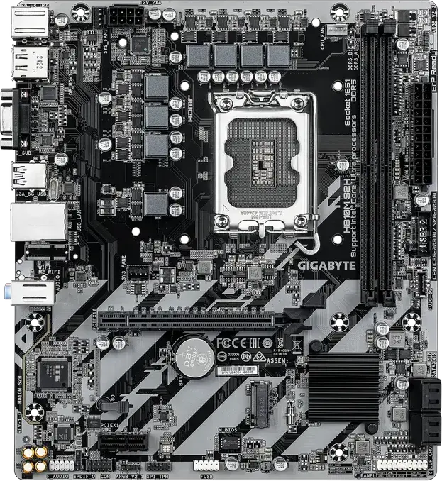 Placă de bază Gigabyte H810M S2H, LGA1851, Intel H810, Micro-ATX