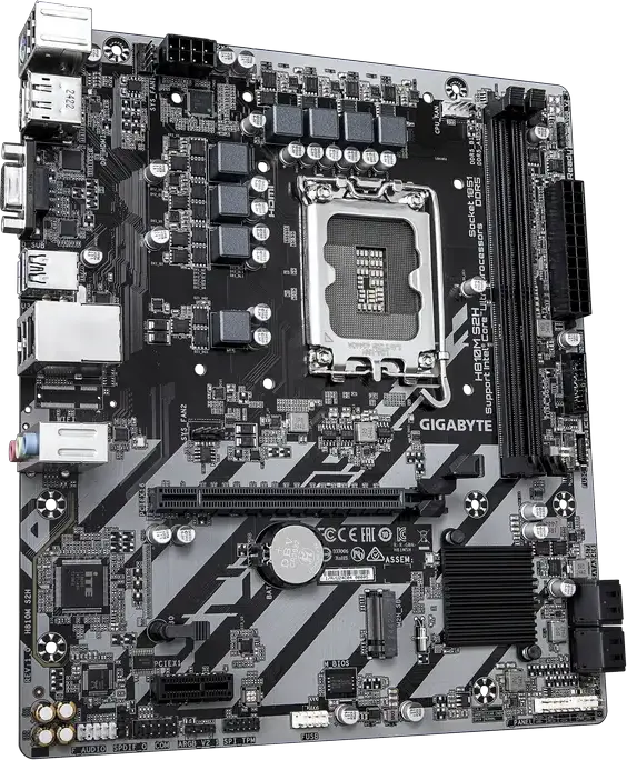 Placa de baza Gigabyte H810M S2H Micro-ATX LGA1851 Intel H810 DDR5 6400MHz 128GB RAM PCIe Gen4 M.2 HDMI 2.1 DP 2.1 VGA