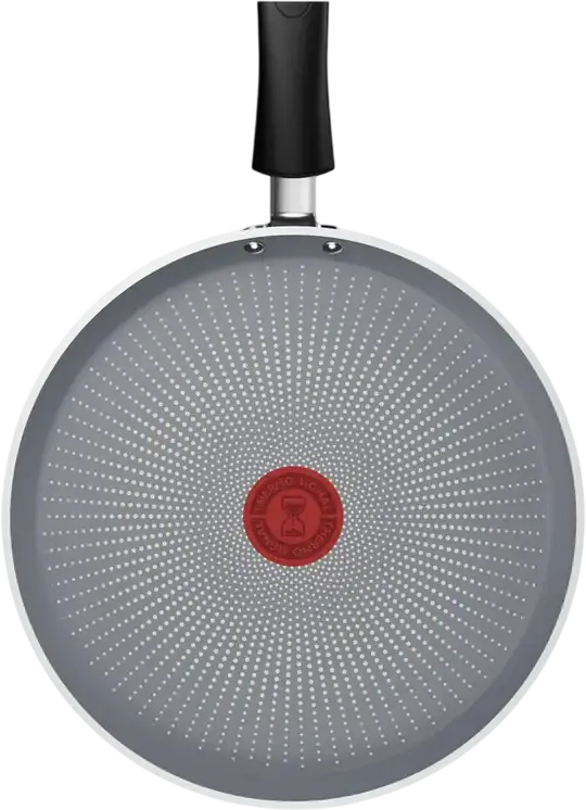 Tefal Halo C3123853 Crepe Pan, 25 cm, Aluminum with Non-stick Titanium Coating, Thermo-Signal Heating Indicator, Grey