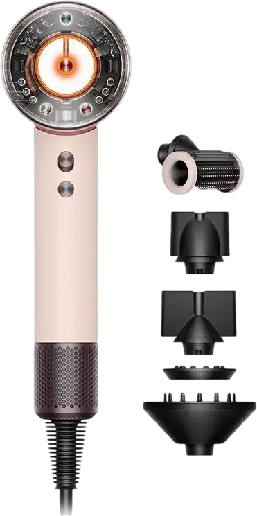 Fondant de păr Dyson Supersonic Nural HD16 1600W cu Scalp Protect, Pause Detect, Recunoaștere Accesorii, 5 Acumulări de Styling, Ceramic Pink