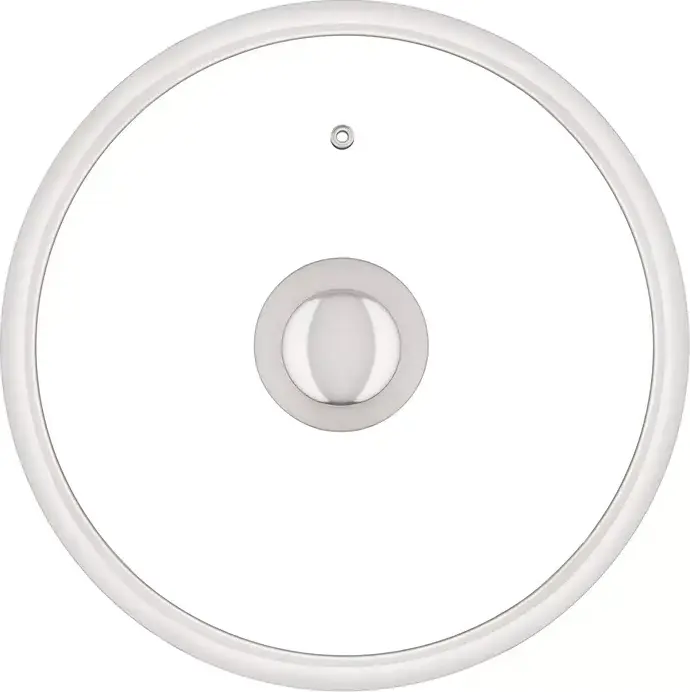 Ardesto Lid Gemini AR0726G Heat-Resistant Glass Pot Lid, 26 cm, Stainless Steel Rim and Handle, with Steam Exhaust Hole, Dishwasher Safe