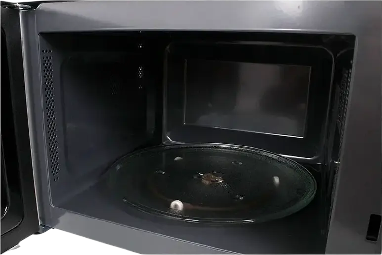 Panasonic NN-ST34HMZUE Solo Microwave Oven, 25L Capacity, 800W Power, 12 Auto Programs, Enamel Interior, Stainless Steel Grey