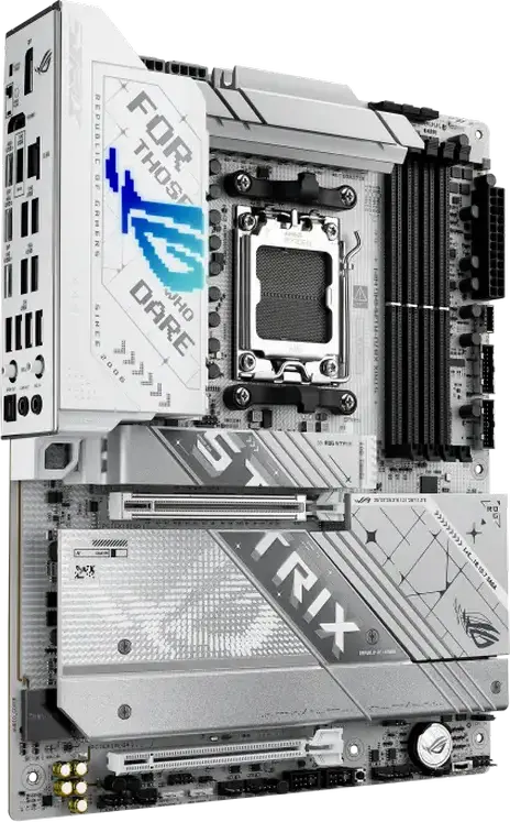 Placa de baza ASUS ROG STRIX X870-A GAMING WIFI AM5 AMD X870 ATX DDR5 192GB 8400MT/s PCIe 5.0 WiFi 7 Bluetooth 5.4 Alb