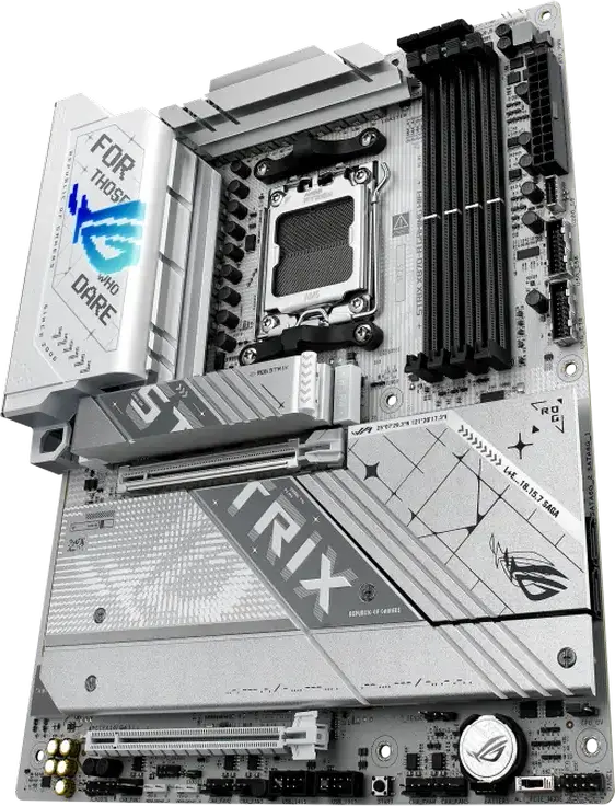 Placa de baza ASUS ROG STRIX X870-A GAMING WIFI AM5 AMD X870 ATX DDR5 192GB 8400MT/s PCIe 5.0 WiFi 7 Bluetooth 5.4 Alb