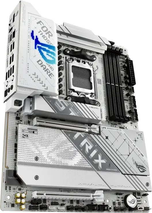 Placa de baza ASUS ROG STRIX X870-A GAMING WIFI AM5 AMD X870 ATX DDR5 192GB 8400MT/s PCIe 5.0 WiFi 7 Bluetooth 5.4 Alb