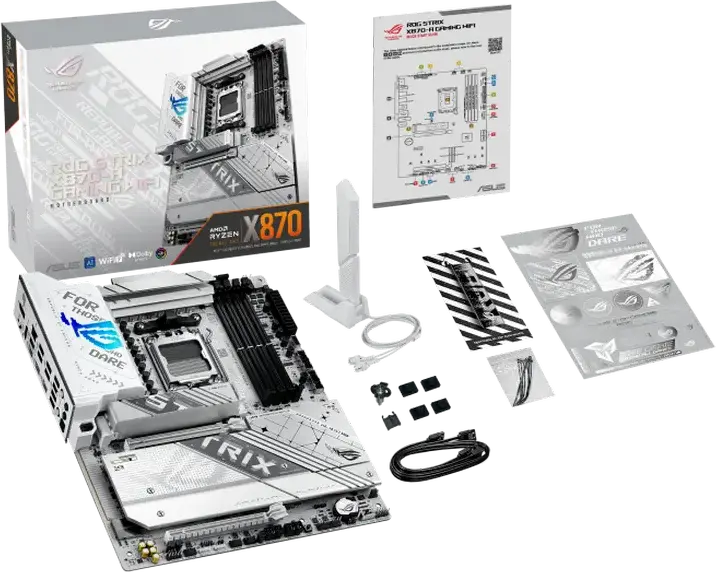 Placa de baza ASUS ROG STRIX X870-A GAMING WIFI AM5 AMD X870 ATX DDR5 192GB 8400MT/s PCIe 5.0 WiFi 7 Bluetooth 5.4 Alb