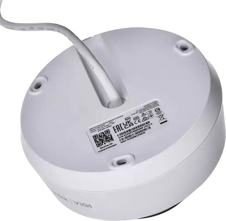 TP-Link VIGI C250 5MP Full-Color Dome Network Camera, IP67 Waterproof IK10 Vandal-Proof, True WDR 120dB, AI Human & Vehicle Detection, PoE, MicroSD Slot