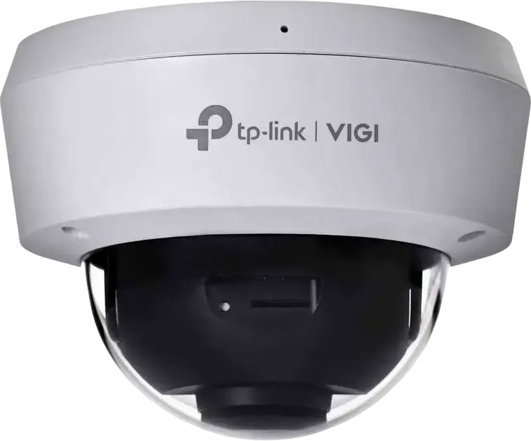 TP-Link VIGI C250 5MP Full-Color Dome Network Camera, IP67 Waterproof IK10 Vandal-Proof, True WDR 120dB, AI Human & Vehicle Detection, PoE, MicroSD Slot