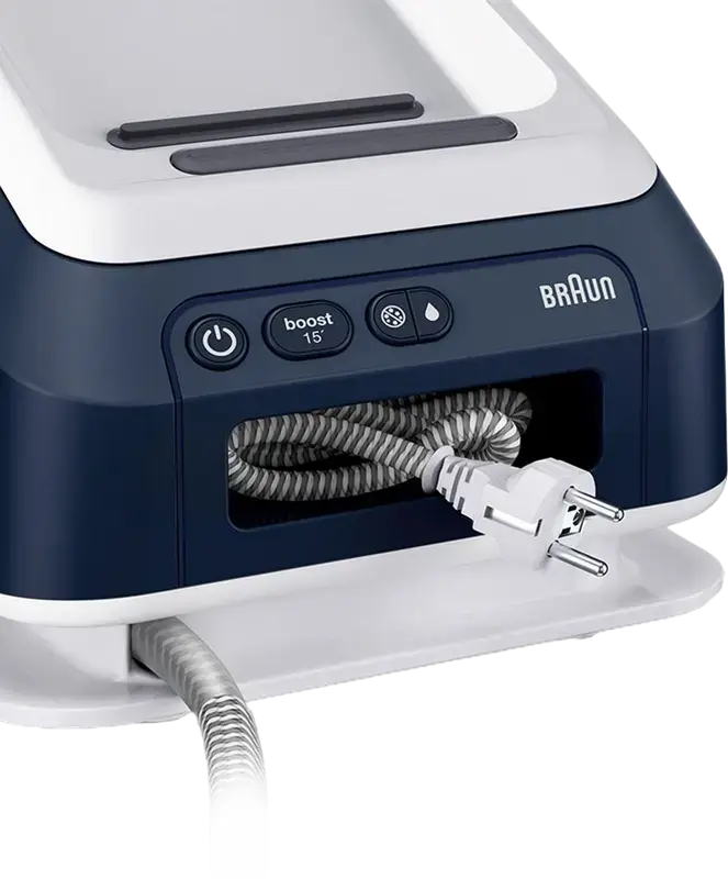 Парогенератор Braun CareStyle 7 Pro IS7282BL, Мощность 2700 Вт, Давление 8 бар, Подошва EloxalPlus FreeGlide 3D, Технологии i-Mode и iCare